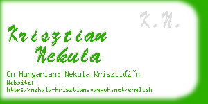 krisztian nekula business card